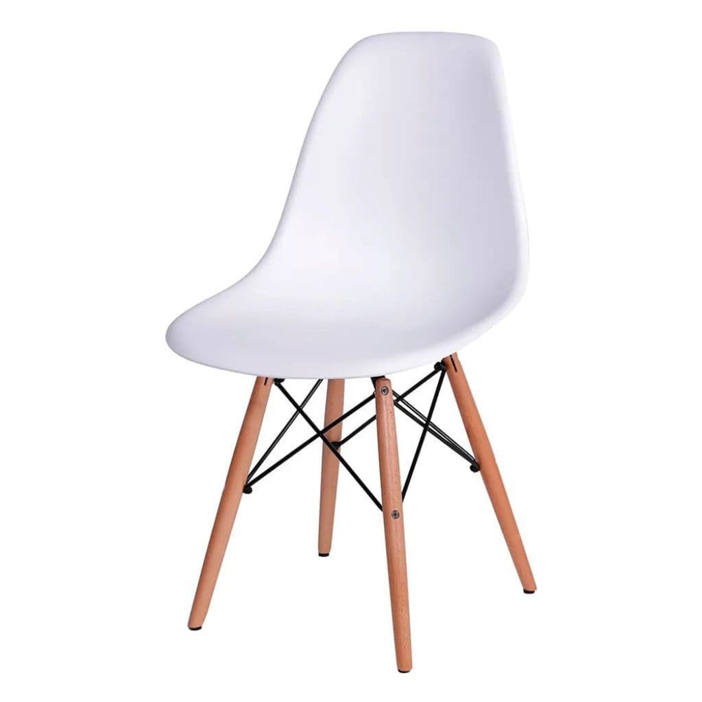 Cadeira Eames Eiffel Pés de Madeira Várias Cores