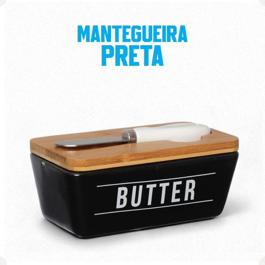 Manteigueira Hauskraft Manhattan 400Ml Branca Tampa Vedada Design Sofisticado Prática Cozinha