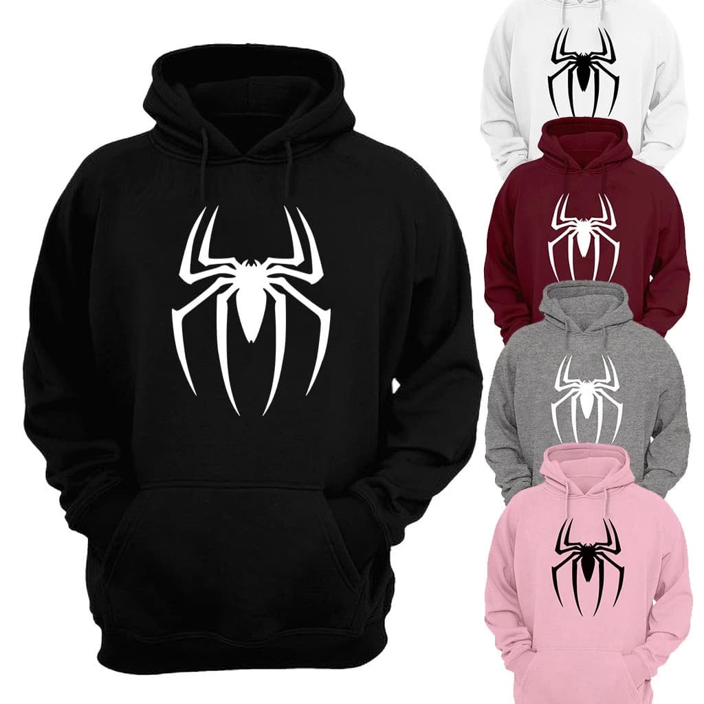 Moletom blusa de frio agasalho canguru estampado com capuz Homem Aranha Spider Man