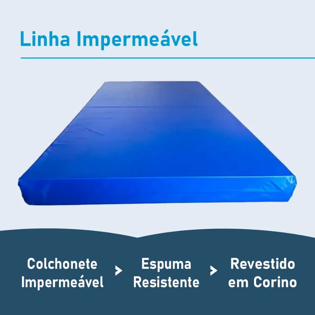 Colchão Impermeável D20 Firme Uso Geriátrico Hospitalar 78x188x10