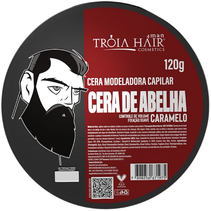 Cera modeladora caramelito Tróia Hair 120g