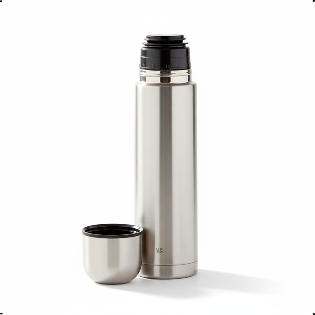 Garrafa Térmica em Aço Inox 500ml Luminous Metal para Bebidas Quentes e Frias