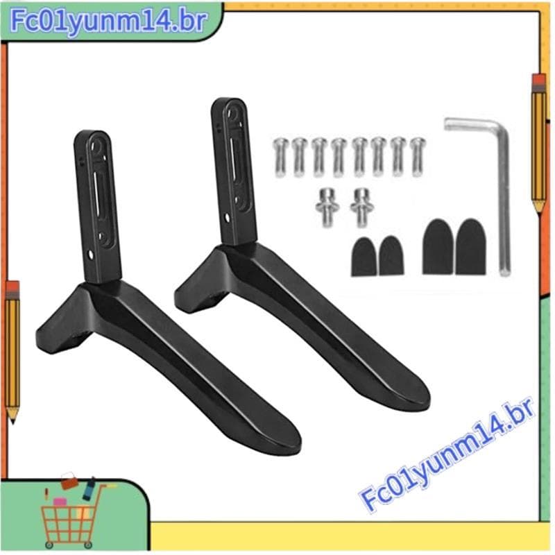 Para 32-65 Polegada Base De Suporte De TV LCD Pedestal De Aço Universal Com Kit De Montagem De Tela Riser De Liga De Alu