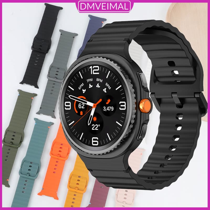 Pulseira De Silicone Para Samsung Galaxy Watch 9 8 44 40mm 9 8 Classic 46mm Strap Esportiva Impermeável
