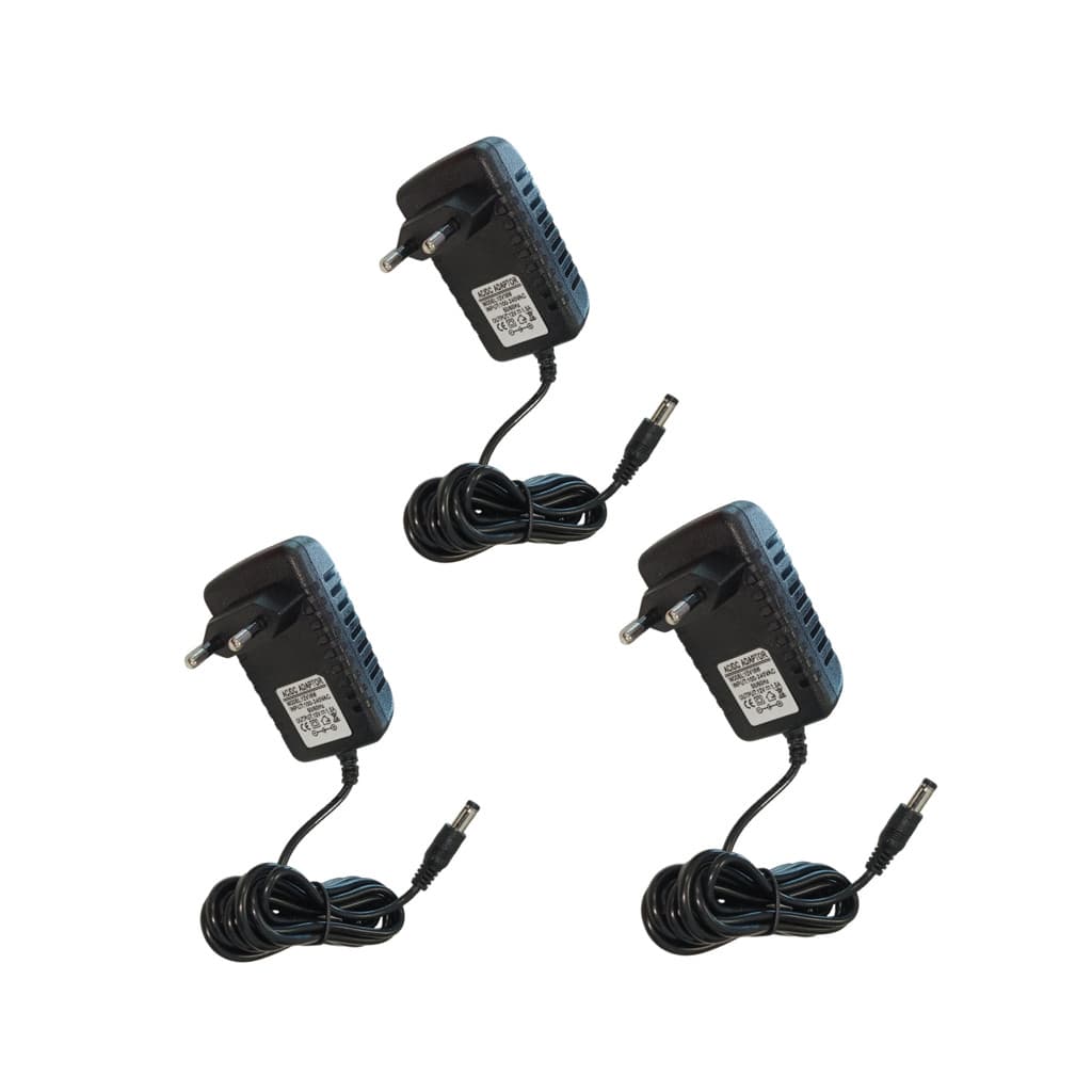 Kit 3 Fontes 12v 1.5a Para Cameras de Segurança Fita Led Roteadores Modem
