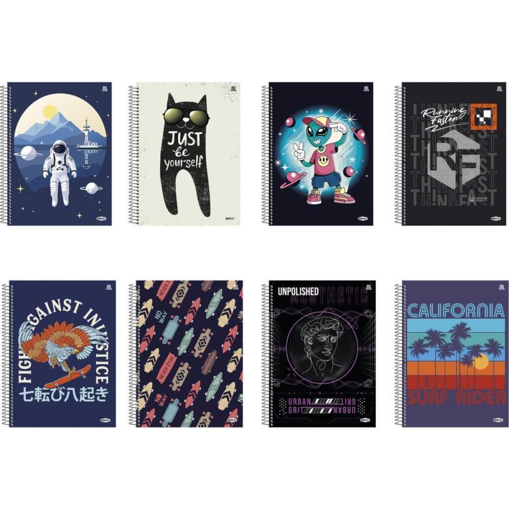Caderno 20X1 Capa Dura BOM D+ Masculino 320F PCT.C/02
