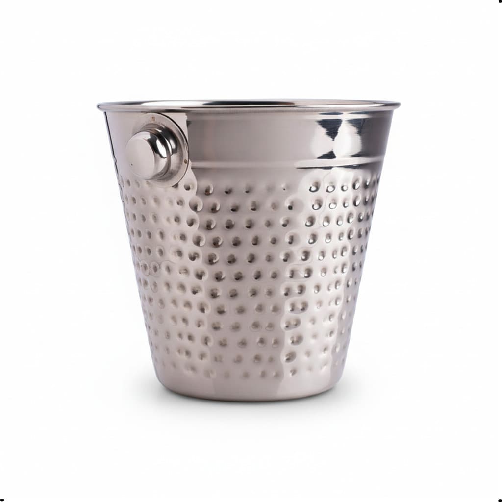 Balde de Gelo Martelado Inox 1L