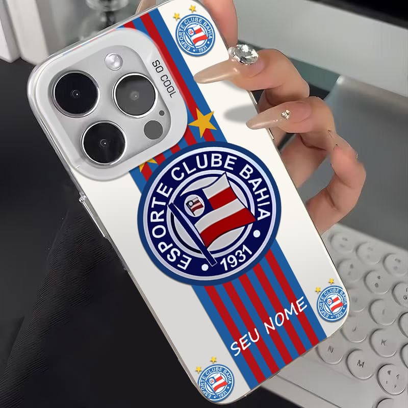 Capa de telefone Com Personalizada Nome Bahia Capinha Para iPhone 11 12 13 15 14 16 Pro Max X Xr Xs 7 8 Plus Case