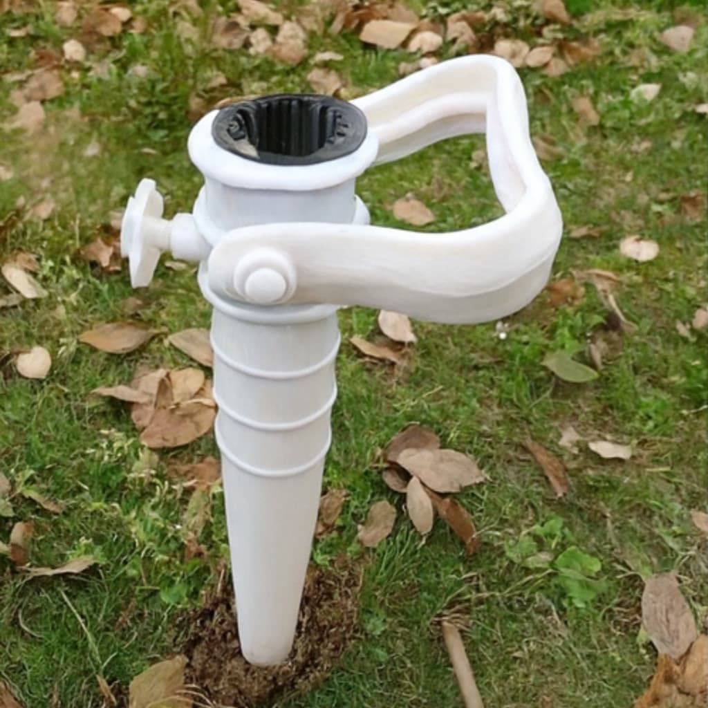 Saca Areia Para Guarda Sol Plástico 40cm. Furador e Gancho Universal Praia Verão