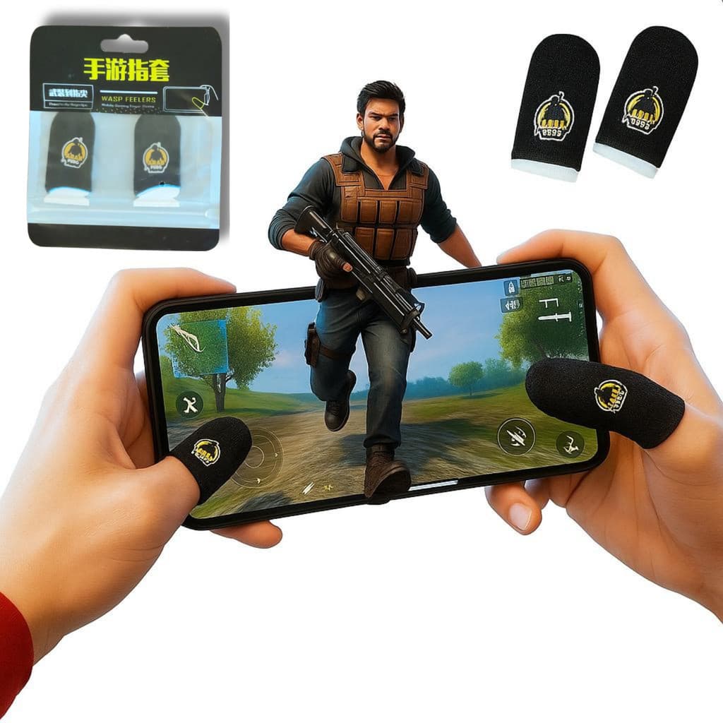 Par Luva De Dedo Gamer Anti-Suor Jogar Free Fire PUBG COD