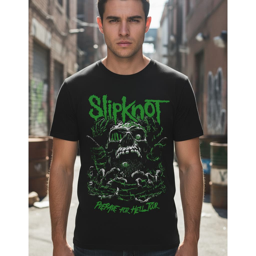 Camisa Banda De Rock Slipknot Camiseta Slipknot Heavy Metal.
