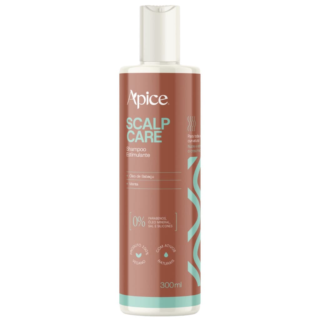 Shampoo Scalp Care Estimulante Capilar Apice Apse Vegano Nutrição Crescimento Menta 300ml