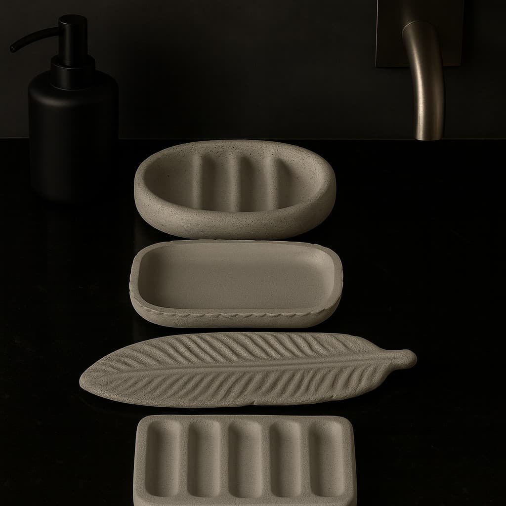 Kit Saboneteiras de Concreto Premium – Modelos Exclusivos | Design Moderno e Luxuoso