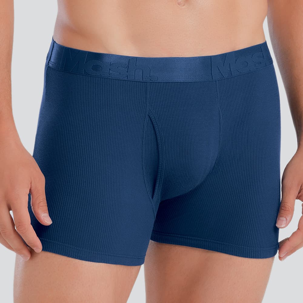 CUECA BOXER CANELADA COM ABERTURA FRONTAL