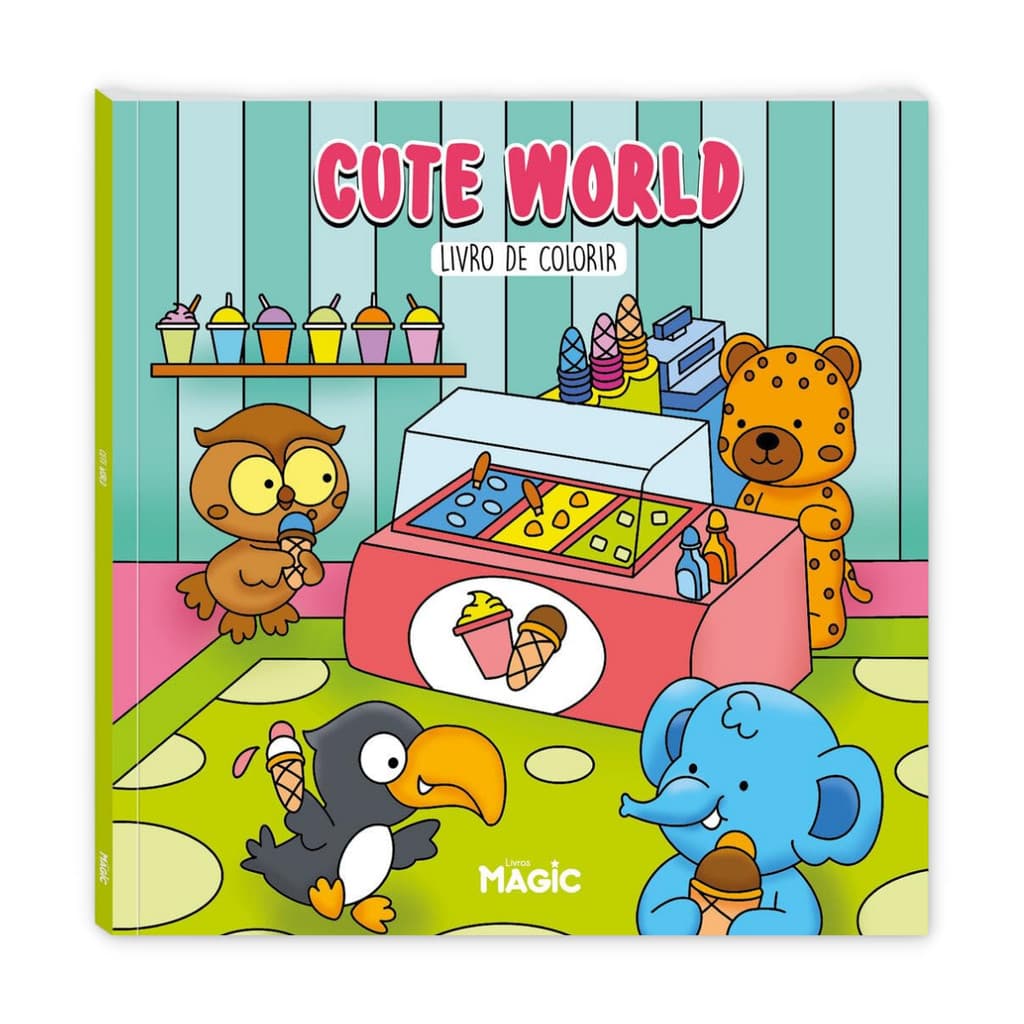 Livro Cute World de colorir com 48 páginas Magic