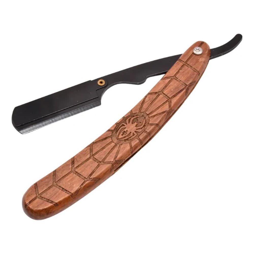 Navalhete Aranha de Madeira Barba e Cabelo Profissional cod 402