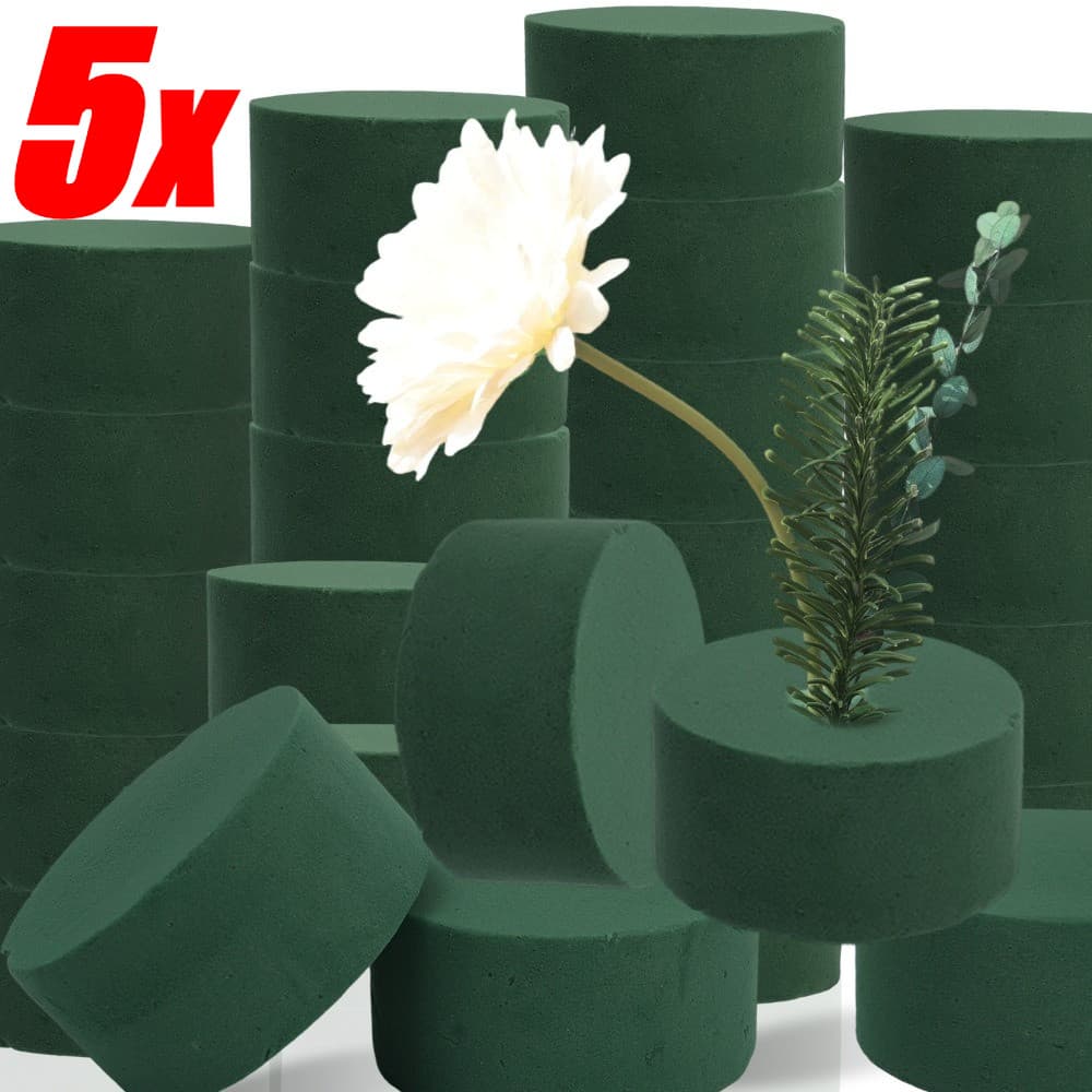 5 Pçs Super Absorver Água Redonda Floral Esponja Blocos Artificial DIY Buquê Embalagem Flor Lama Festa De Casamento Atmo