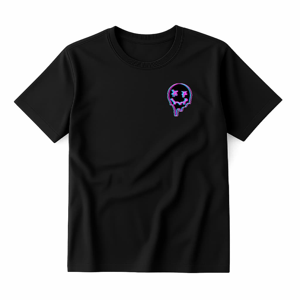 Camiseta Masculina Blusa Estampada Preta – Básica, Unissex, Confortável, Estilo Urbano