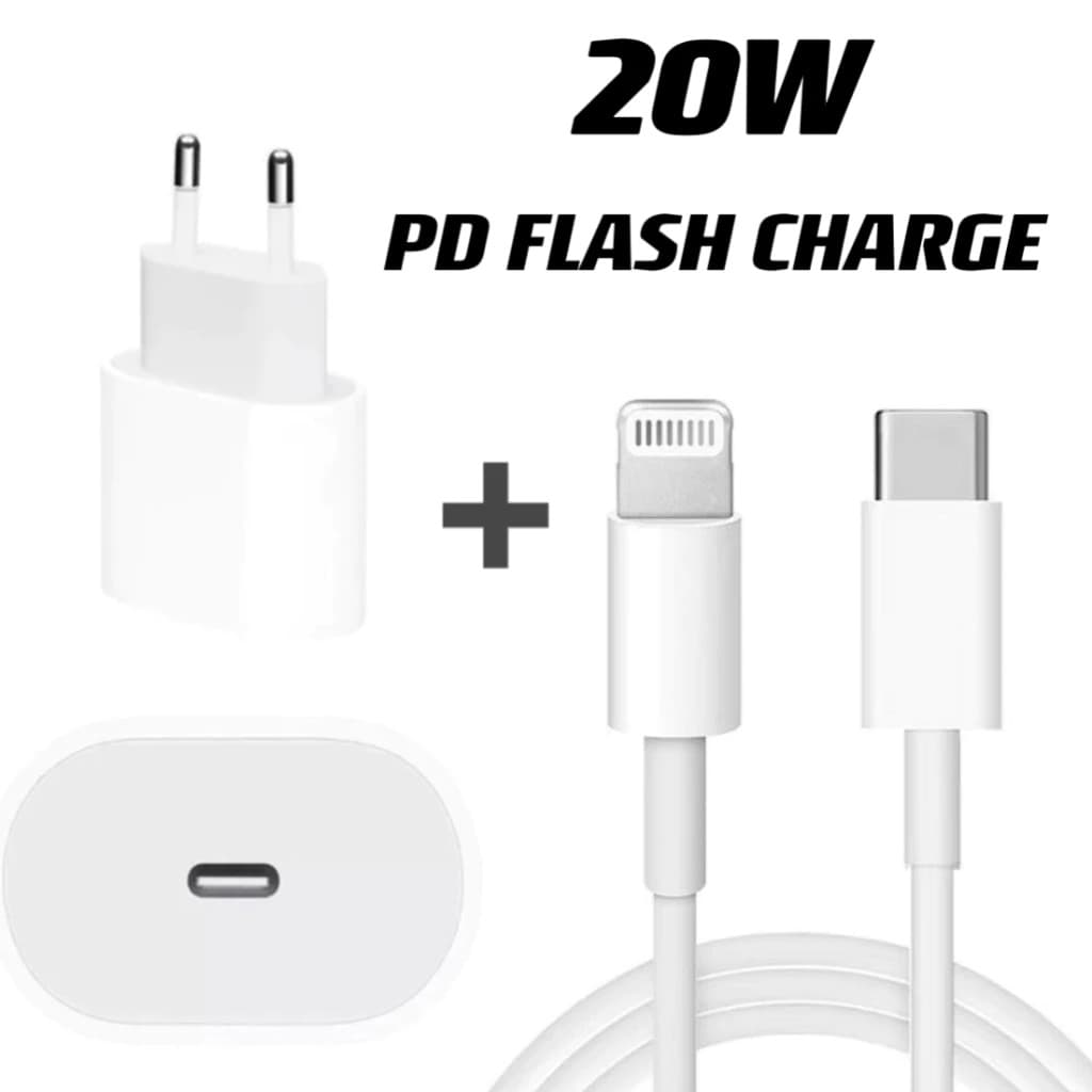 kit iPhone Turbo Carrier Kit Cabo Rápido 20W Alimentação