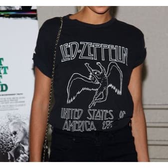 2026 Nova Camiseta Masculino Feminino Oversized Vintage Led Zeppelin 1977
