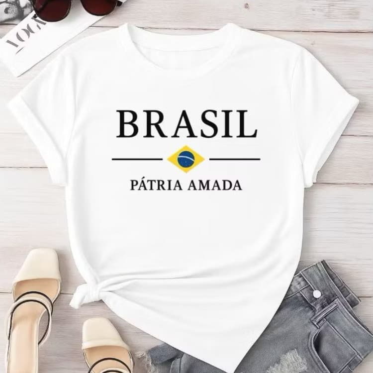 camiseta feminina camiseta 100% algodão CAMISETA ESTAMPADA FEMININA t-shirt algodão