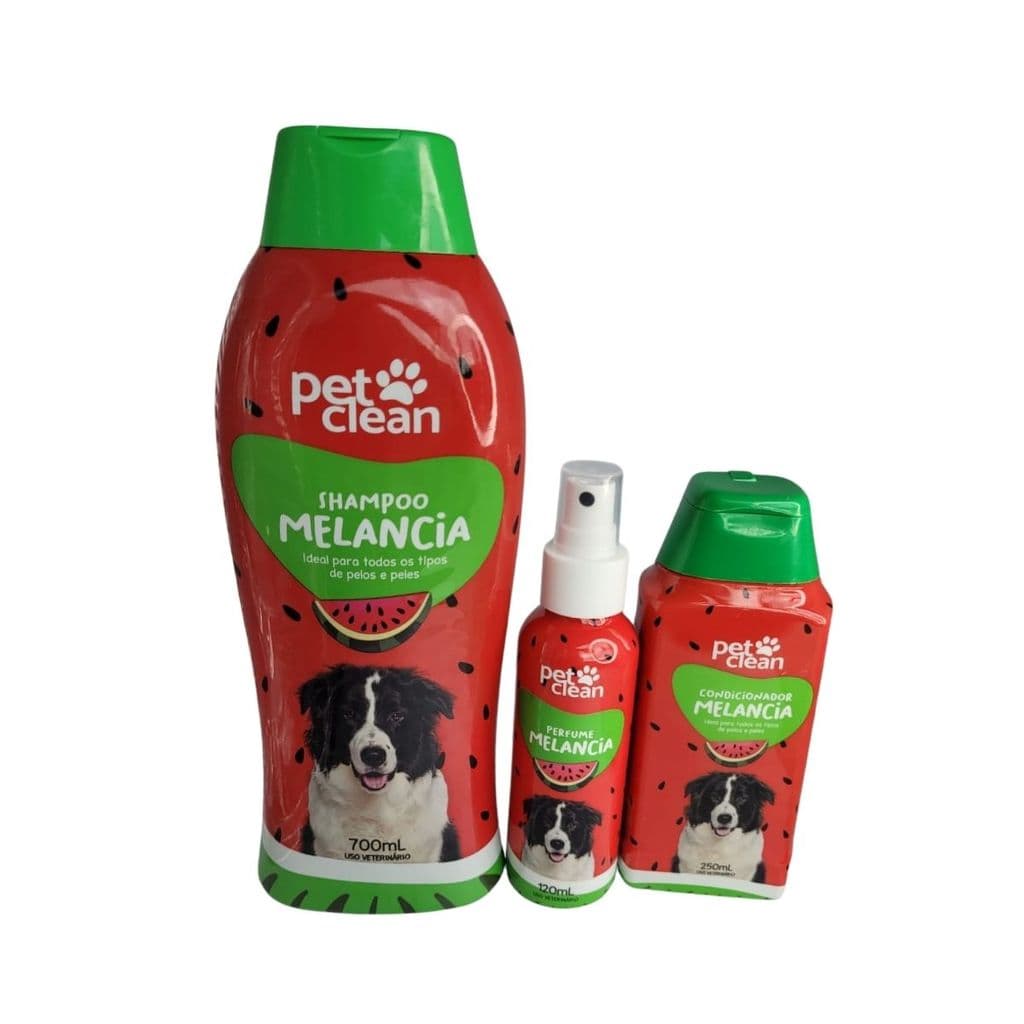 Kit Pop Melancia Pet Clean Shampoo + Condicionador + Perfume