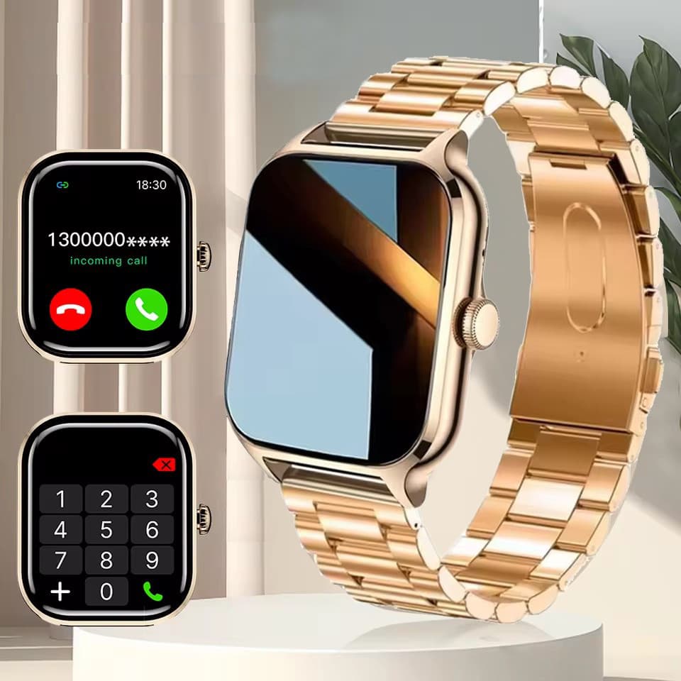 2025 Relógio Inteligente Feminino 2.01 " Tela De Toque Completa Rastreador Freqüência Cardíaca Bluetooth Chamada À Prova