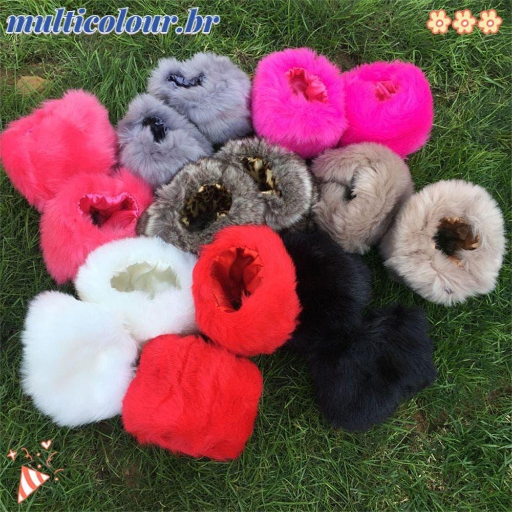 Pulseiras Peludas Quentes Multicoloridas Moda Feminina Para Casaco De Lã E Jaquetas Oversleeve Pulso Peludo Punho De