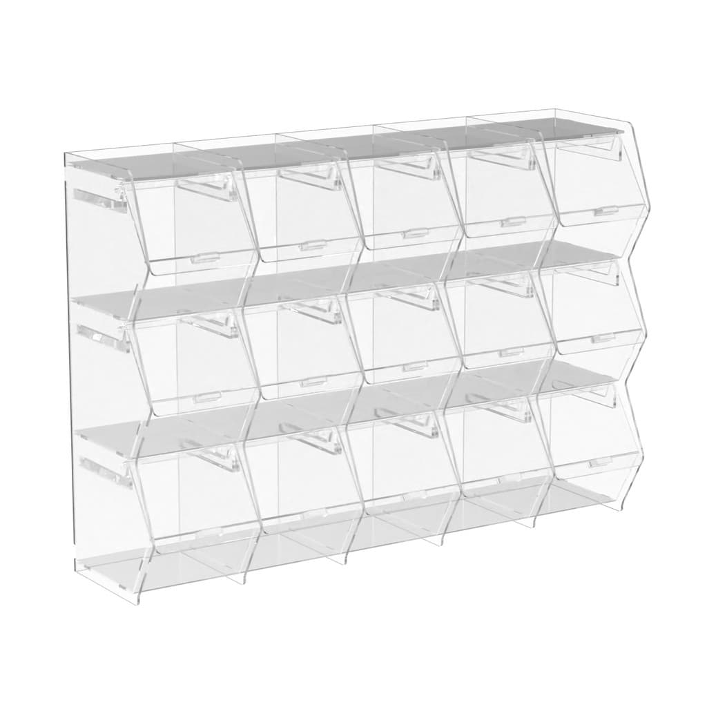 Baleiro Idealle Em Acrilico Cristal 15 Nichos 3x5