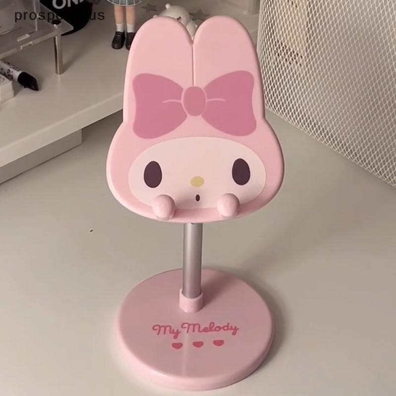 [prosperityus] Suporte De Telefone Sanrio De Desenho Animado My Melody Kuromi Cinnamoroll Telescópico Preguiçoso Ajustáv