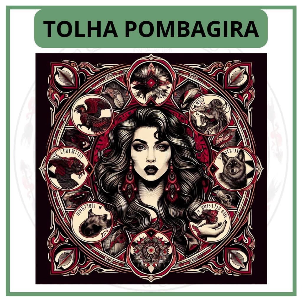 Toalha para Jogo de Tarot 0,70x0,70cm Pombagira