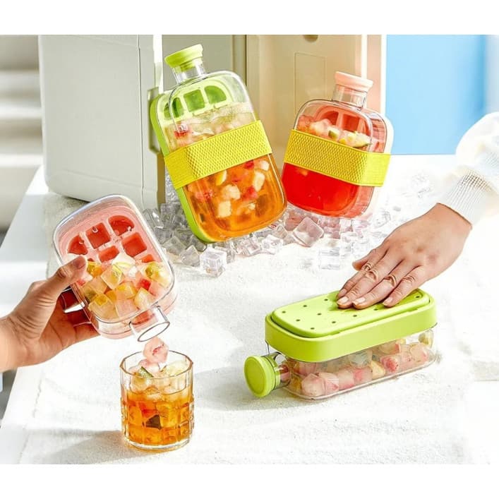Molde e garrafa Criativo De Cubo De Gelo 2 Em 1 /500ML