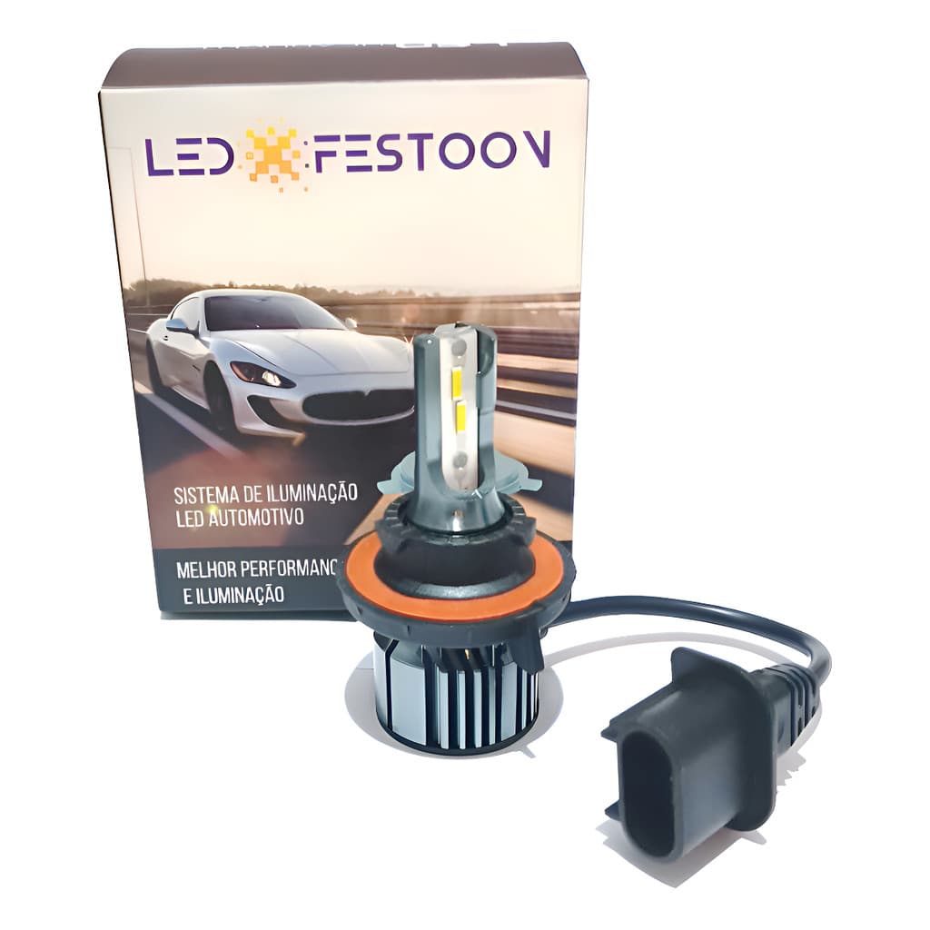 Lâmpada Ultra Led H13 5mil Lumens 12v Festoon