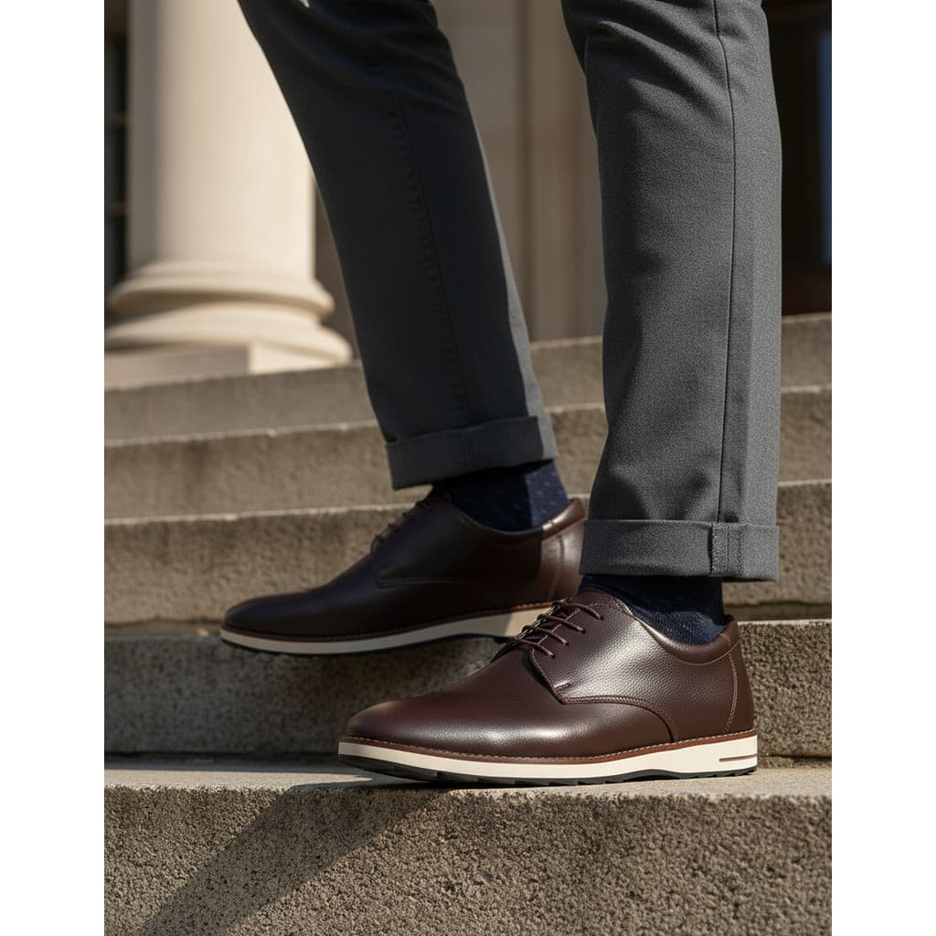 Sapato Masculino Oxford Derby Casual Elegante e Moderno Palmilha Confortável