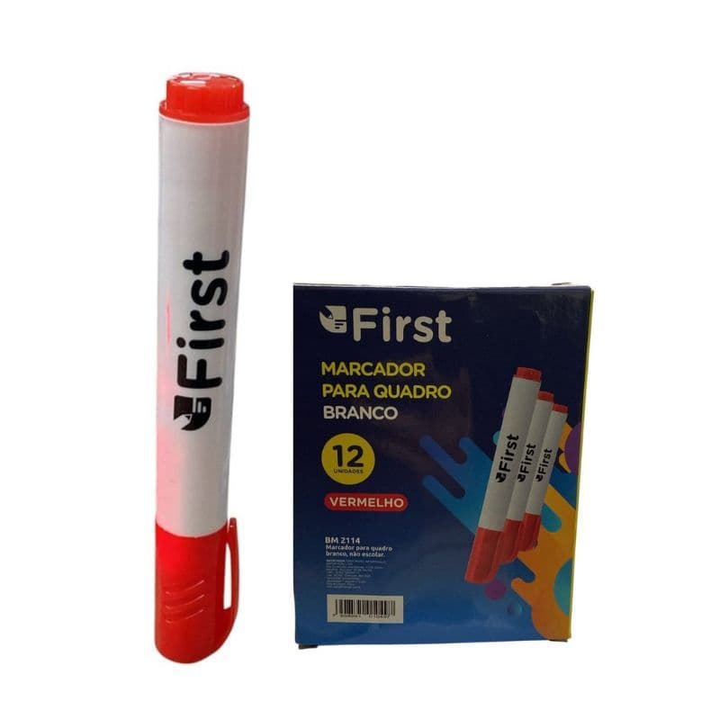 Kit 12 Canetas Vermelha para Quadro Branco Quadro de Avisos