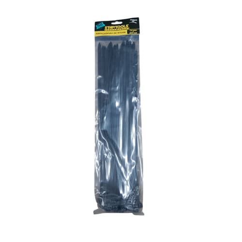 Abraçadeira Nylon Resistente Amarração Organização Prática 40cm 7 6mm 50 Unidades Preta