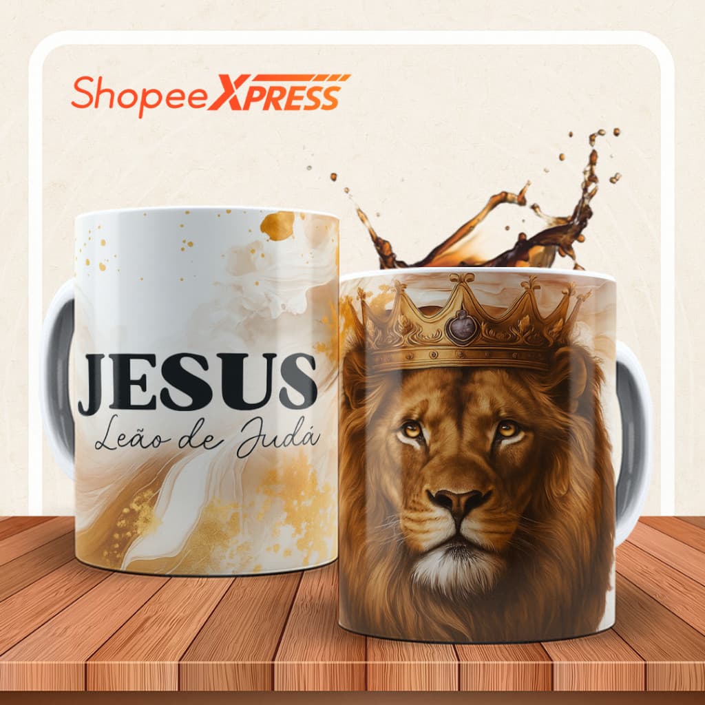 Caneca Personalizada Gospel Leao Jesus