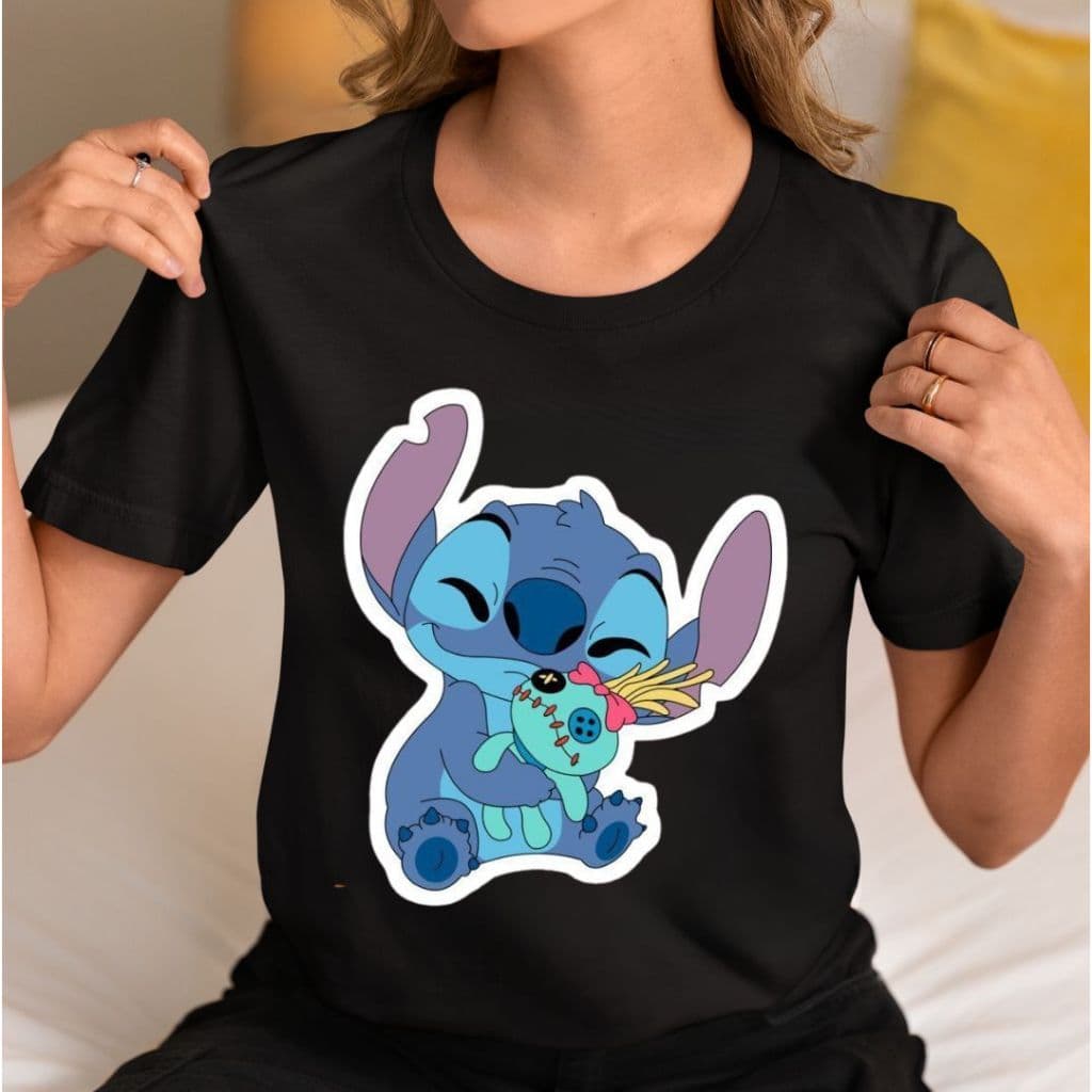 blusa feminina Stitch | t-shirt Stitch com a boneca xepa