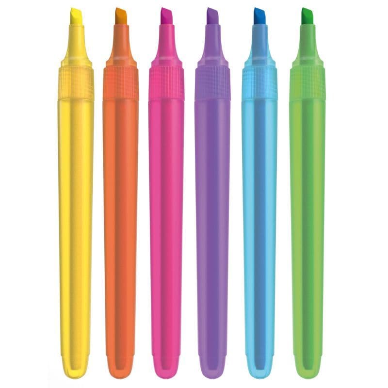 Caneta Marca Texto Cores Vibrantes Neon Sem Mancha Ponta Chanfrada CiS Lumini Lite