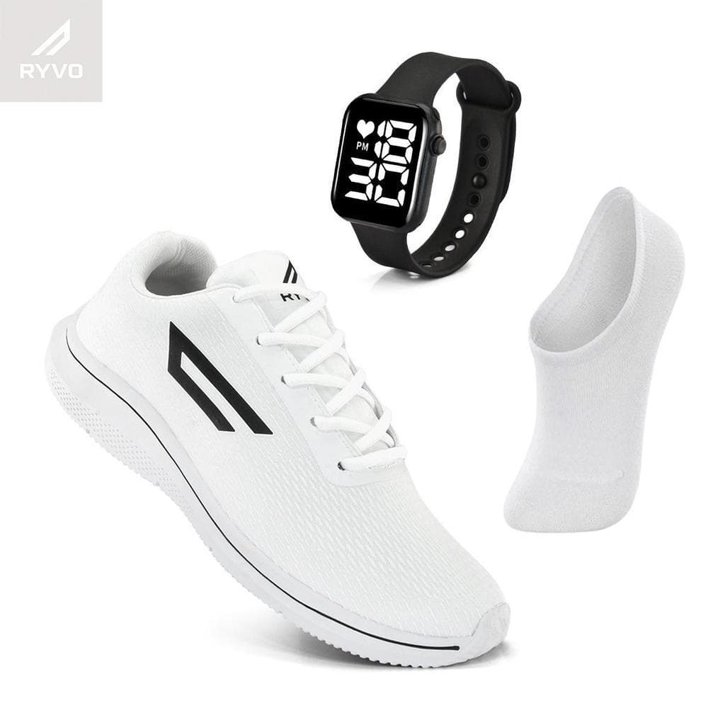 KIT TÊNIS+MEIA 100% ALGODÃO+RELÓGIO DIGITAL!ACADEMIA, TRABALHO, TREINO DIA DIA,ENVIO IMEDIATO!