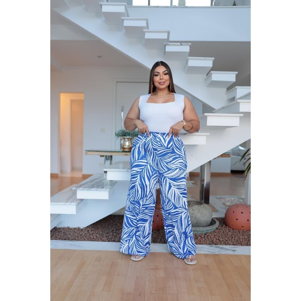 Kit Calças Feminina Pantalona Fluity Plus Size