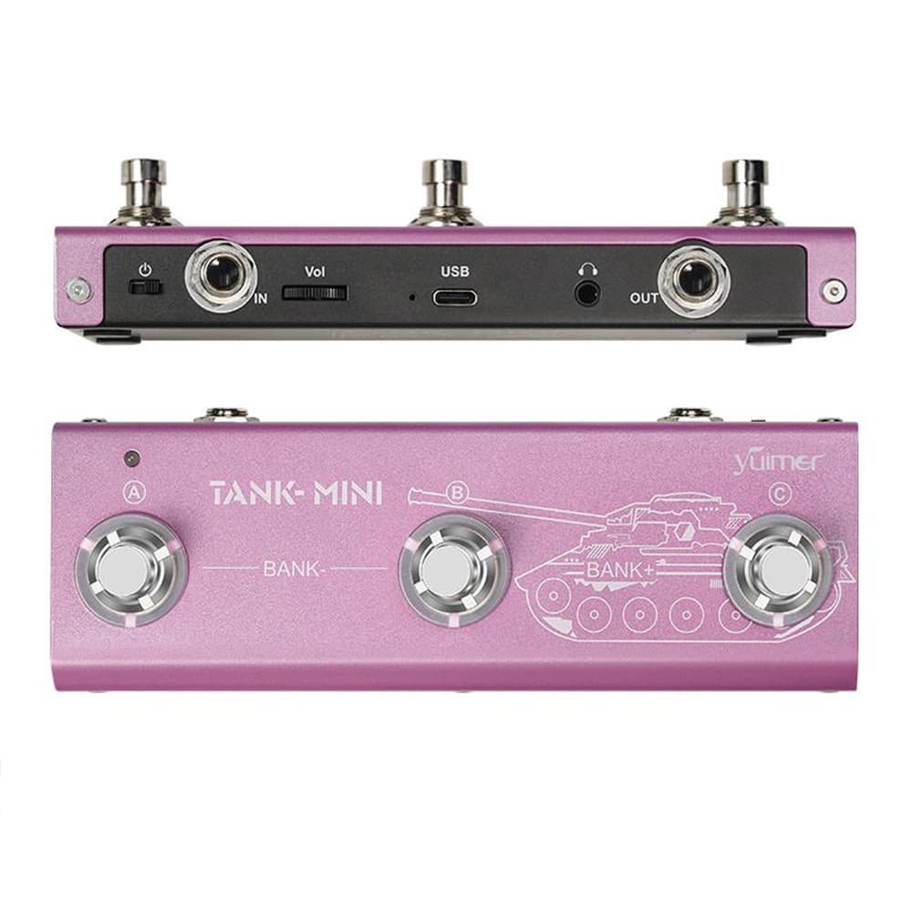 Tank Mini Efeitos Pedal de Baixo de Guitarra Suporte IR e OTG Gravação Integrado Amp/Cab/Mod/Delay/FX E Peças