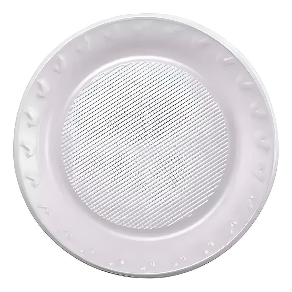 500 Pratos Descartável Raso 21cm Refeição churrasco Caixa 500 Unidades Branco