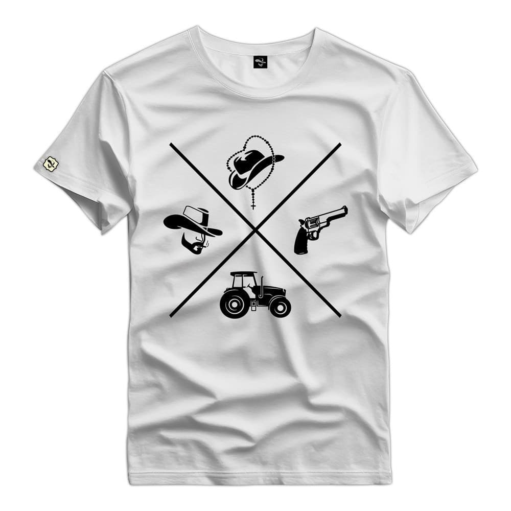 Camiseta Casual Algodão Personalizada Estampada Country - 152 Tshirt Premium Unissex