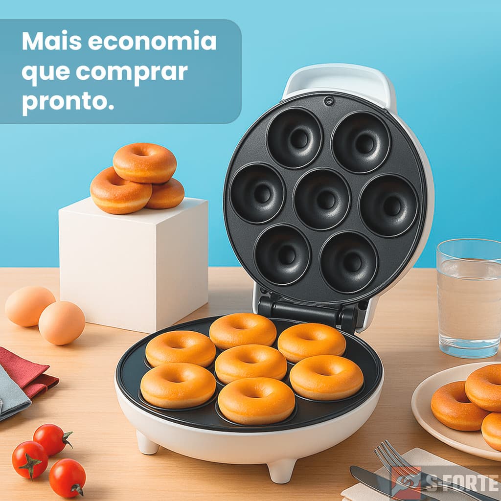 Mini Máquina De Fazer Donuts Rosquinhas 7 Furos 110v 220v Eletrodomésticos Rapidez