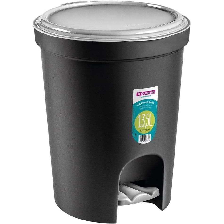 Lixeira com Pedal 13,5L Sanremo