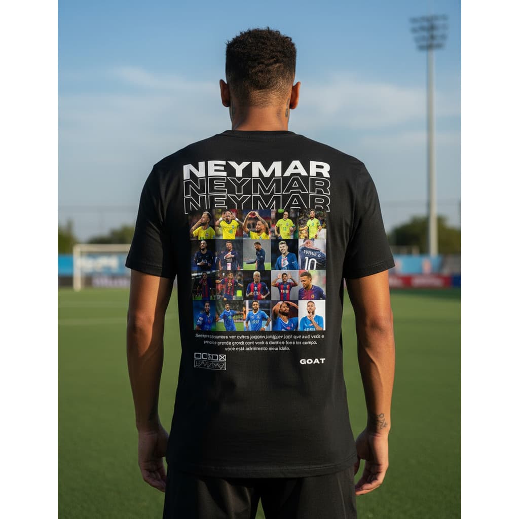 Camiseta Básica Algodão Neymar Junior Personalizada