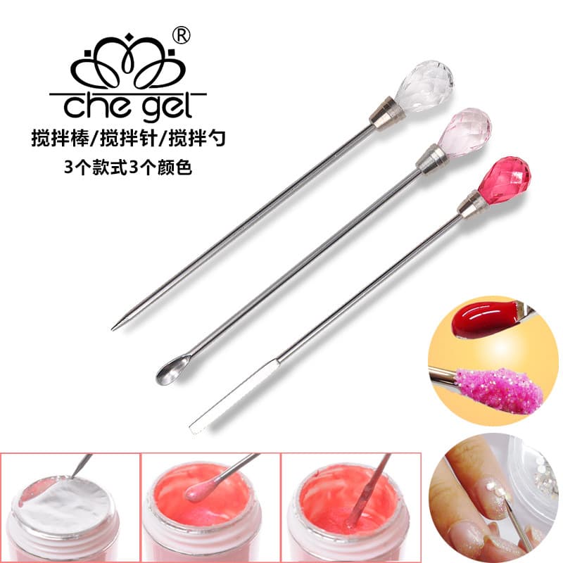 Ferramentas de Manicure japonesas Gem fototerapia cola haste de agitação haste de gravação agulha pontilhada colher de a