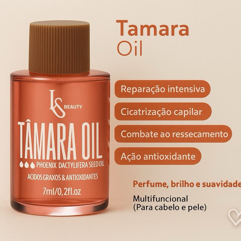 Óleo Capilar Oil Tâmara Reparador De Pontas Cabelos Sedoso 7ml - L&beauty