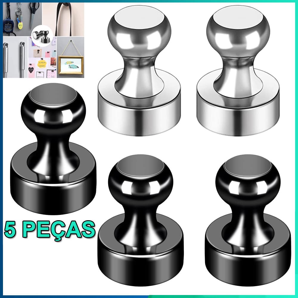 5 Pçs   Forte Neodímio Magnético Pinos Otário Percevejo Ímã De Aço Durável Push Pin Para Geladeira Quadro Branco